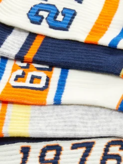 5 Paires De Socquettes Style Universitaire