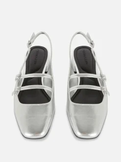 Babies à Talon Ouvert Et Double Bride