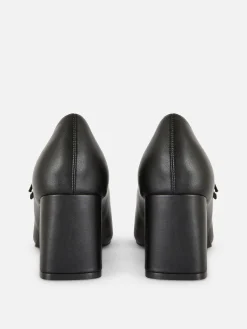 Babies En Simili Cuir à Talons