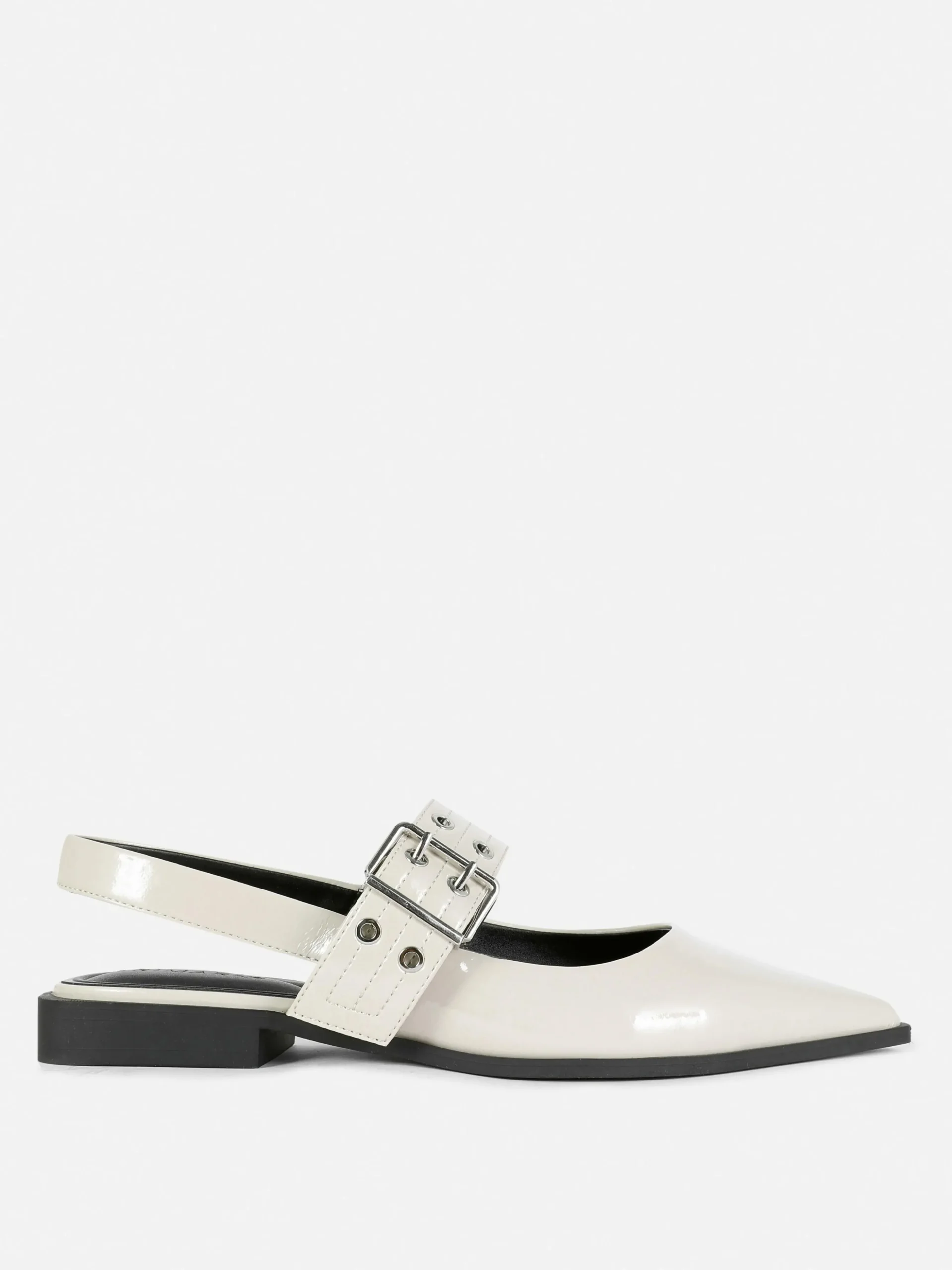 Ballerines à Talon Ouvert Et à Boucle