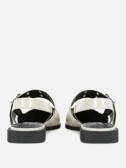 Ballerines à Talon Ouvert Et à Boucle