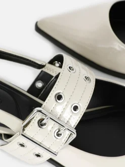 Ballerines à Talon Ouvert Et à Boucle