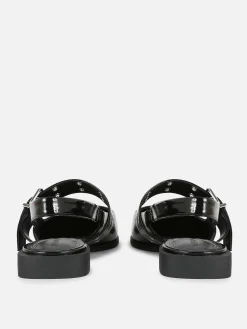 Ballerines à Talon Ouvert Et à Boucle