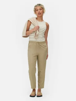 Bas De Jogging Fuselé En Popeline