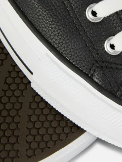 Baskets Basses Compensées En Simili Cuir