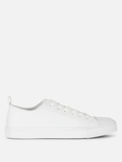 Baskets Basses En Simili Cuir