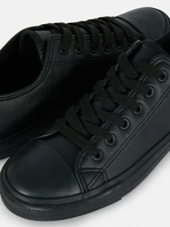 Baskets Basses En Simili Cuir