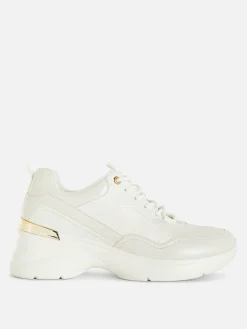 Baskets Compensées Avec Finitions Métallisées