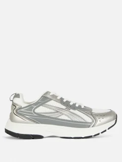 Baskets De Sport à Empiècements En Maille