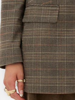 Blazer à Carreaux à Boutonnage Simple Rita Ora