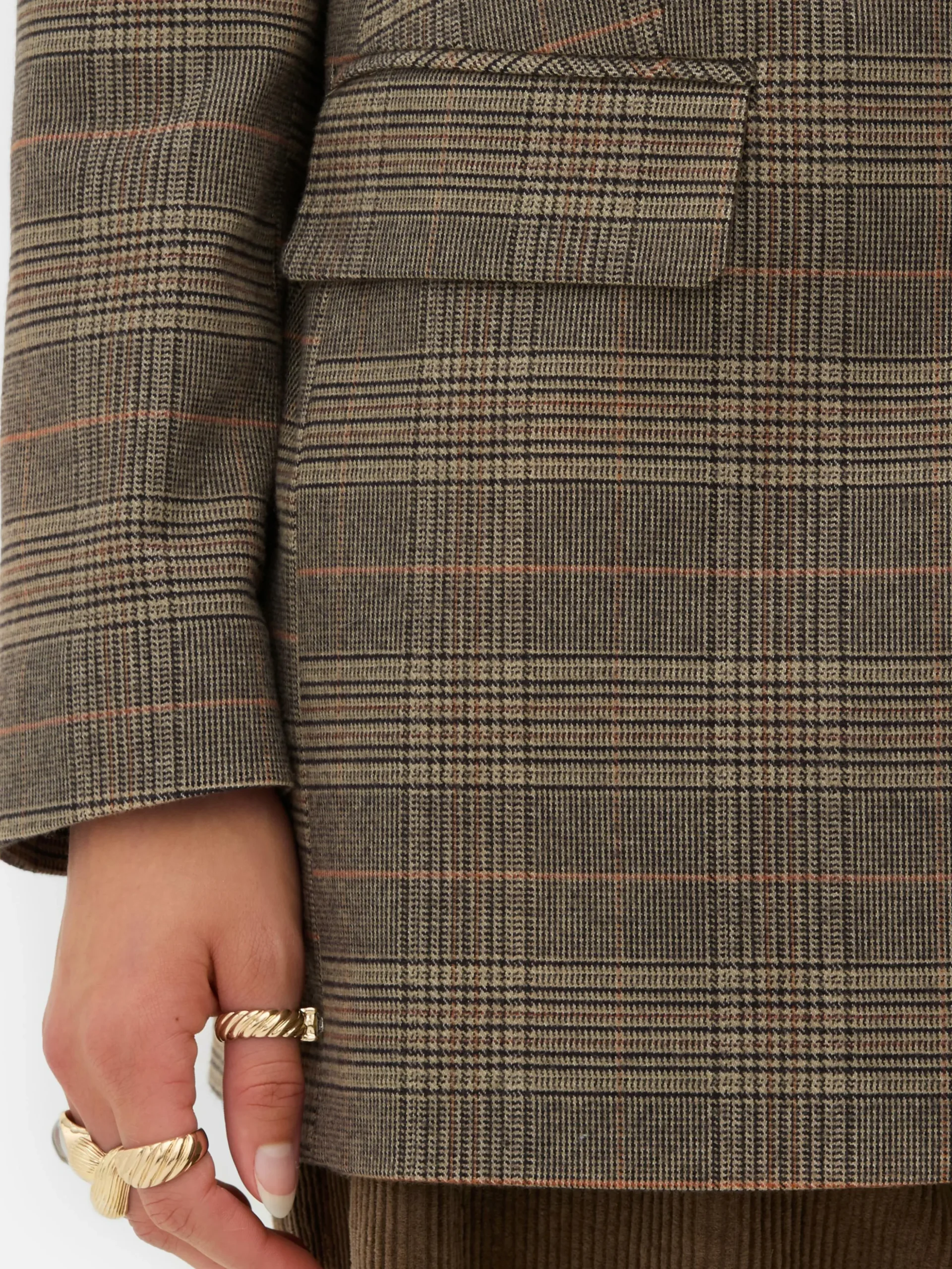 Blazer à Carreaux à Boutonnage Simple Rita Ora