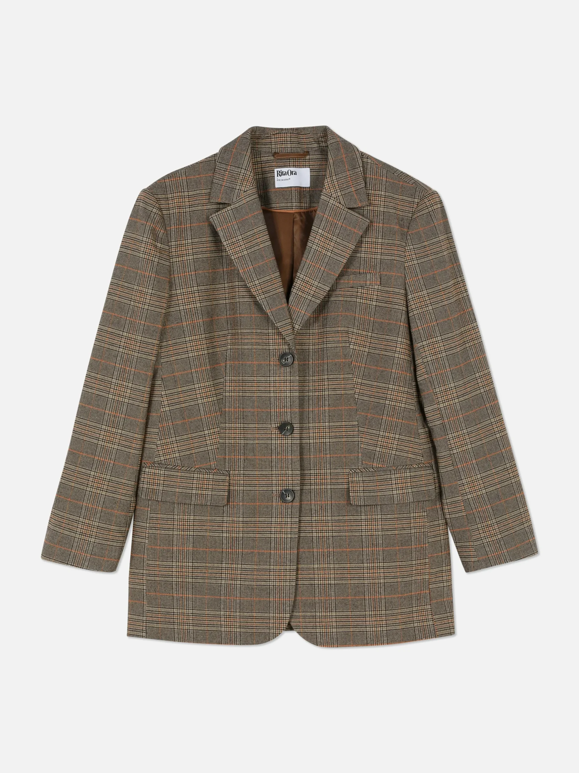 Blazer à Carreaux à Boutonnage Simple Rita Ora