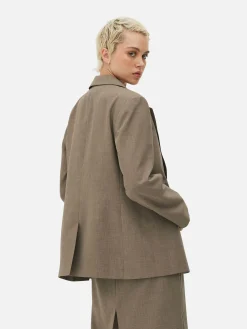 Blazer Oversize à Boutonnage Simple à Coordonner