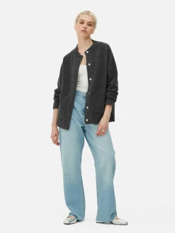 Blouson Bomber Tricoté Oversize