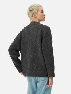 Blouson Bomber Tricoté Oversize