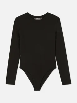 Body Côtelé à Manches Longues
