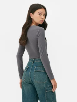 Body Côtelé Doux Au Toucher