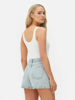 Body Côtelé Sans Coutures à Décolleté