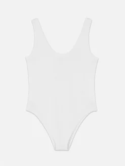 Body Côtelé Sans Coutures à Décolleté