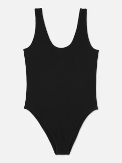 Body Côtelé Sans Coutures à Décolleté