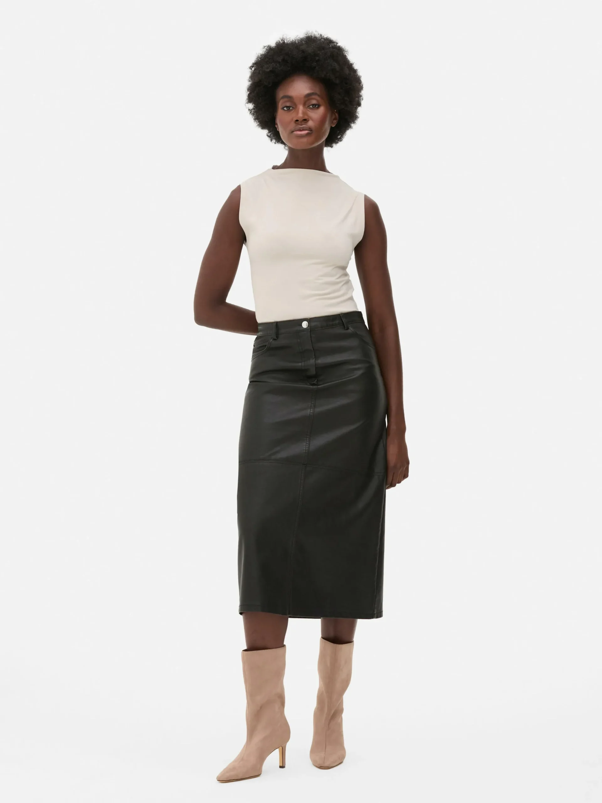 Body Sans Manches à Col Montant