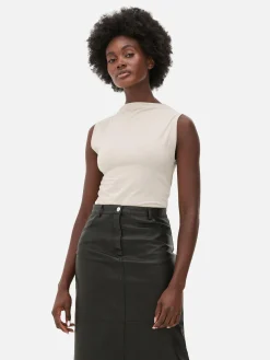 Body Sans Manches à Col Montant