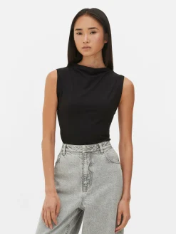 Body Sans Manches à Col Montant