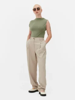 Body Sans Manches à Col Montant