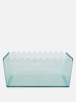 Boîte De Rangement Translucide à Bord Festonné