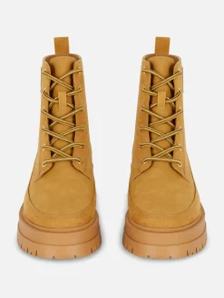 Bottines à Lacets Et Semelle En Gomme