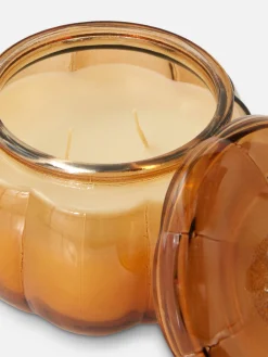 Bougie En Forme De Citrouille à Couvercle