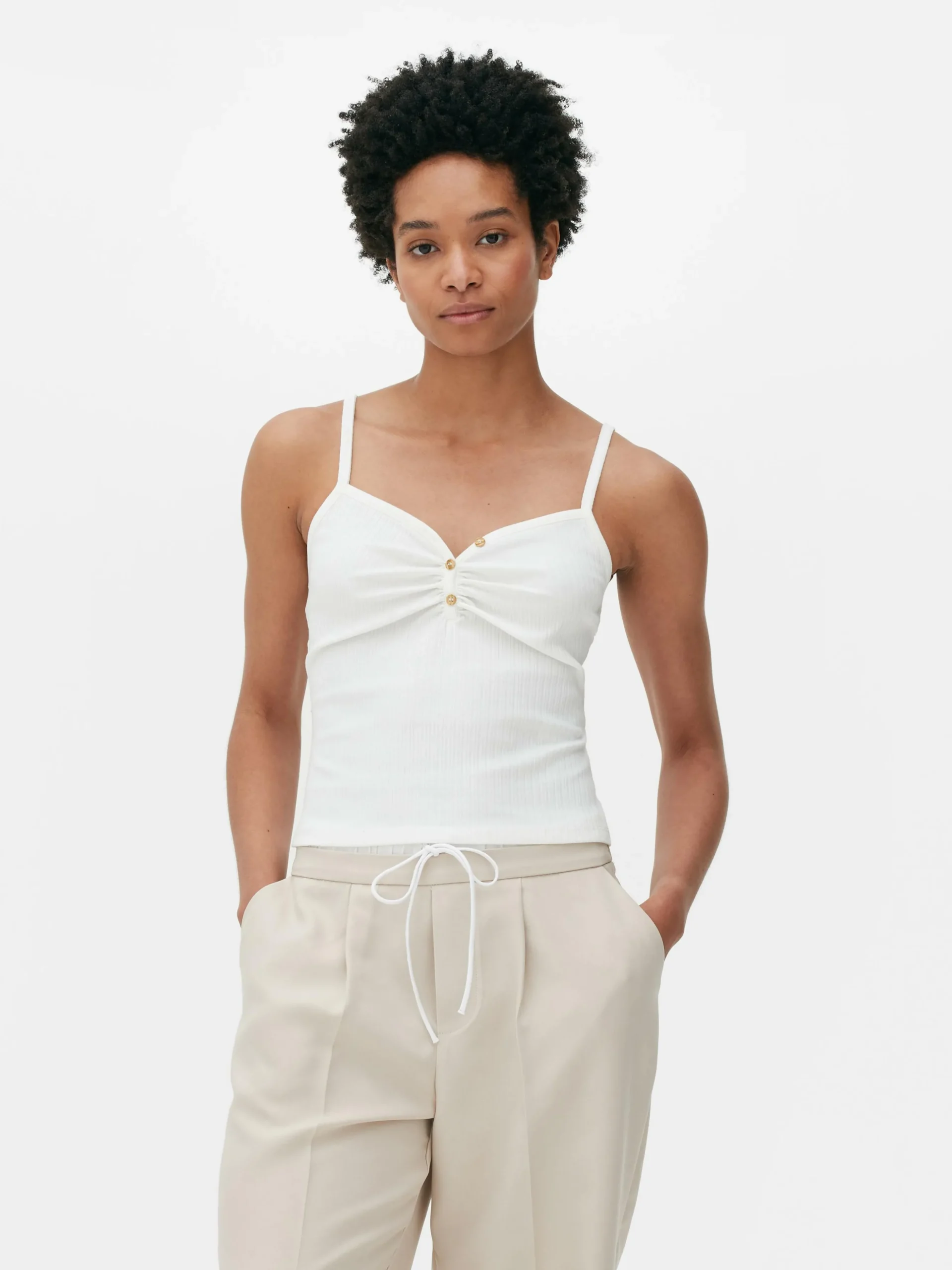 Caraco à Encolure Boutonnée