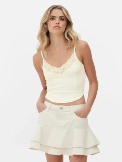 Caraco Court à Finitions En Dentelle Rita Ora