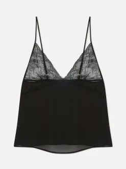 Caraco De Pyjama En Dentelle Et Maille