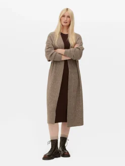 Cardigan Long Côtelé