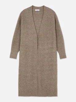 Cardigan Long Côtelé