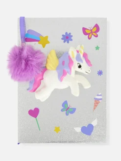 Carnet A5 à Paillettes Et Motif Licorne En Relief