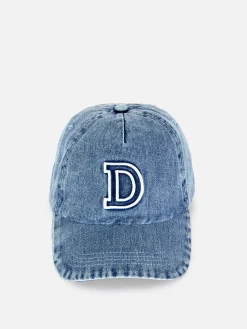 Casquette De Baseball En Denim Avec Initiale