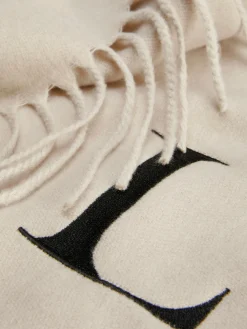 Écharpe Avec Initiale Brodée Et Pampilles