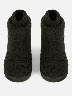 Chaussons Bottines Effet Mouton Retourné