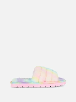 Chaussons En Fausse Fourrure Effet Dégradé