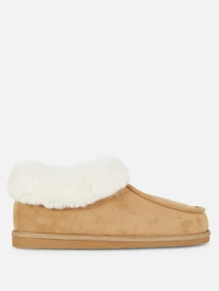 Chaussons Mocassins Doublés En Fausse Fourrure