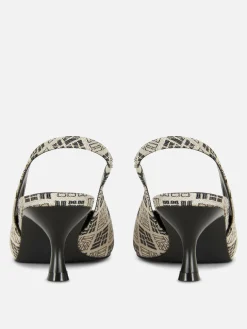 Chaussures à Talon Ouvert Et Motif Géométrique