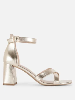 Chaussures à Talons Larges Avec Brides Croisées