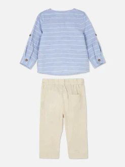 Chemise à Manches Longues Et Pantalon à Cordon