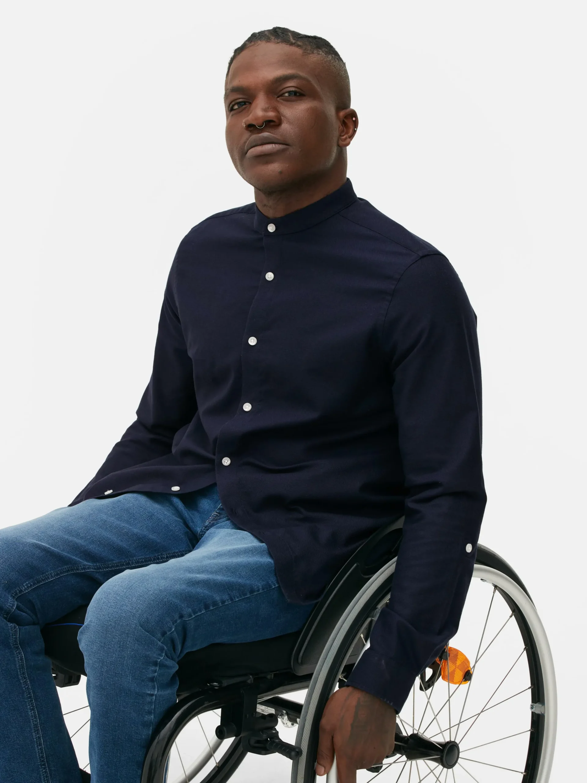 Chemise Boutonnée à Manches Retroussées