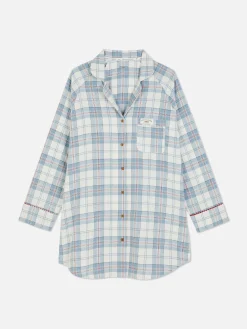 Chemise De Nuit Longue En Flanelle à Carreaux