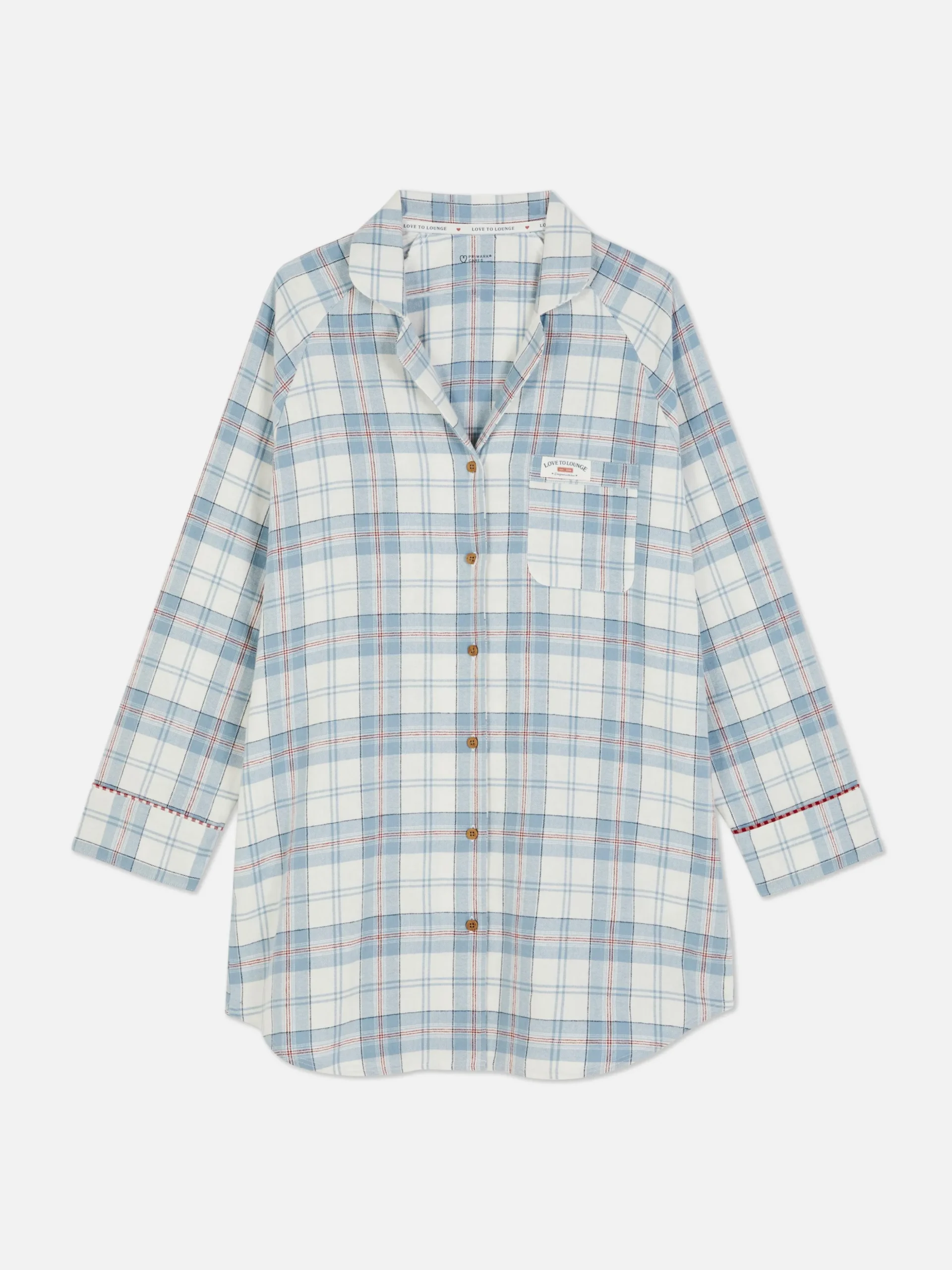 Chemise De Nuit Longue En Flanelle à Carreaux