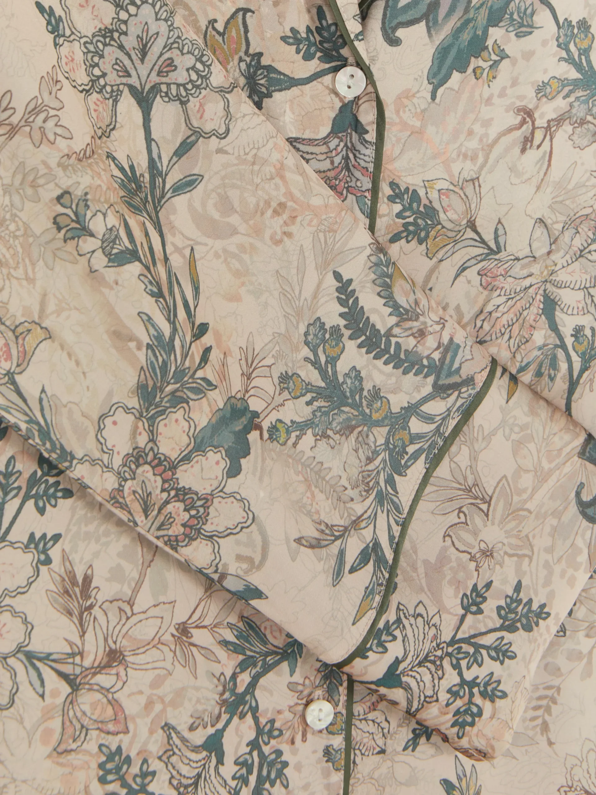 Chemise De Pyjama En Satin à Fleurs