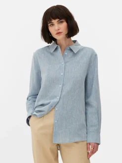 Chemise En Chambray à Manches Longues